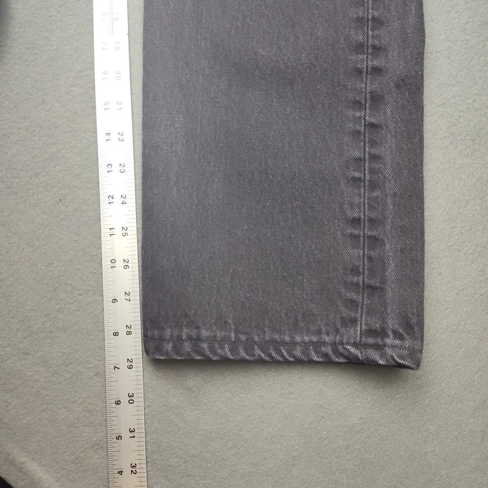 Levis 501 Jeans Mens 35x30 Black Custom Altered Black Circle‎ Straight Leg Denim - Picture 14 of 16